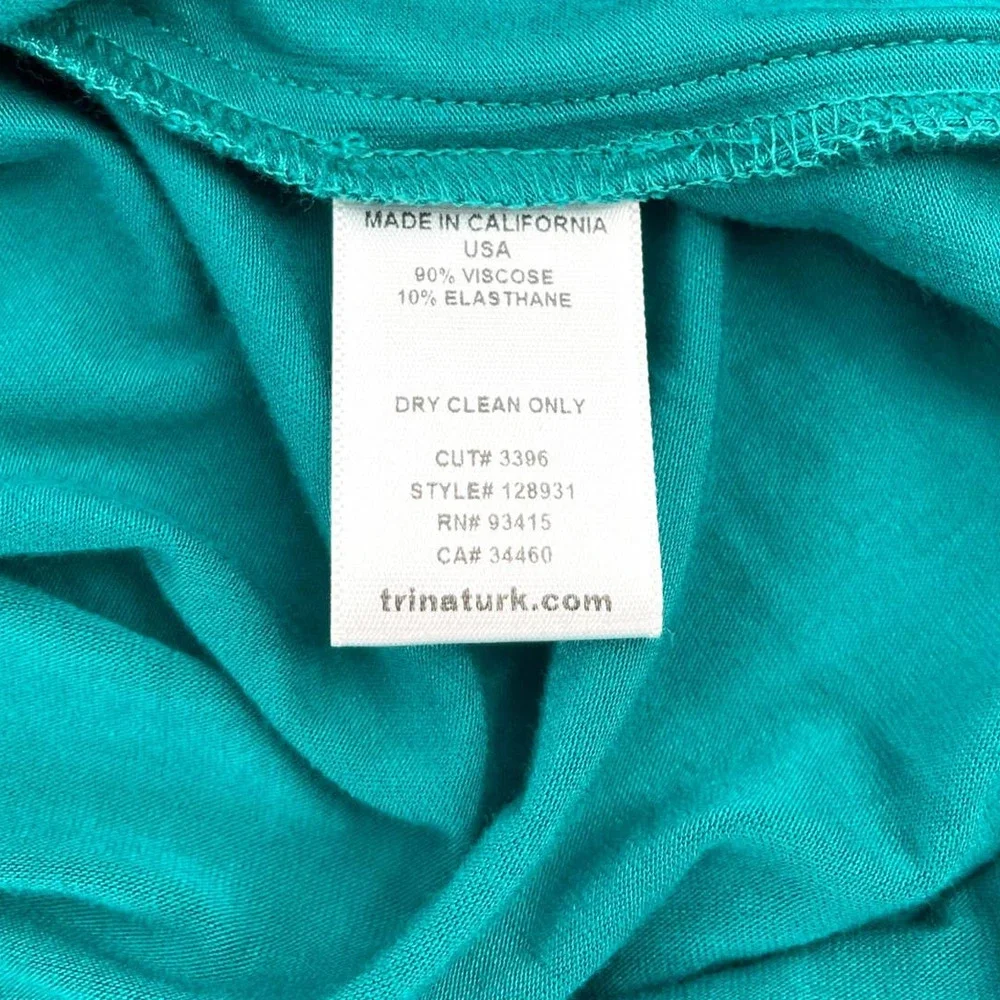 Trina Turk Turquoise Teal Jersey Sheath Dress Size Large EUC - Picture 6 of 9